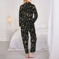 thumbnail image 6 of Goofa Wasp and Florals Printed Women’s 2 Piece Pajama Set Super,Pajamas Women's Long Sleeve Sleepwear Soft Button Down Loungewear Pjs Lounge Set Nightwear-Small, 6 of 9
