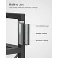 thumbnail image 3 of 5-Tier Metal Storage Rack, Shelving Unit with X Side Frames, Dense Mesh, 12.6 x 23.6 x 57.3 Inches, for Entryway, Kitchen, Living Room, Bathroom, Industrial Style, Ink Black UBSC165B01, 3 of 11