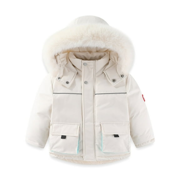 lnmuld Boys Insulated Winter Snowsuit with Hooded Zipper Jacket and Pants Set for Cold Weather Outdoor Play Size:5-6 Years