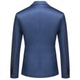 thumbnail image 3 of Pedort Men's Suits Men's Suit Jacket One Button Slim Fit Sport Coat Business Daily Blazer(Blue,3XL), 3 of 3