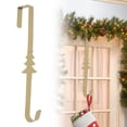 thumbnail image 2 of Gnwei Christmas Wreath Hanger Over The Door Metal Wreath Hook Star Snowflake Christmas Tree Wreath Holder for Xmas Party Decor Door Wall Home Office, Silver, 15in, 2 of 9