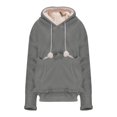 thumbnail image 2 of Sudaderas con capucha para mascotas, sudadera con capucha para mujer, bolsa grande, Tops de moda, jersey con portador de perros y gatos, Sudadera con , SG, 2 of 8