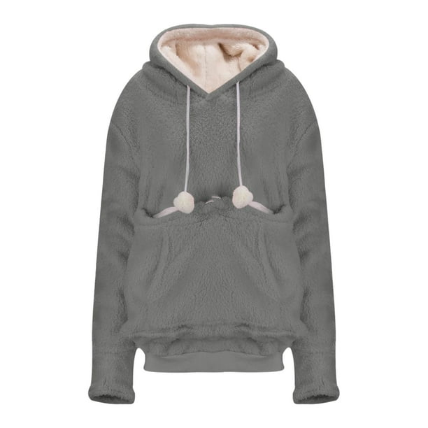 Sudadera con capucha para mascotas, sudadera de moda para mujer, regalo, camisetas de manga larga, portador de bolsillo de otoño SG