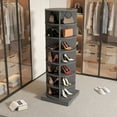 thumbnail image 4 of 7 Tier Rotating Shoe Rack 360 Round Shoe Rack Vertical Handbag Rotate Shoes Closet Organization,Gray, 4 of 8