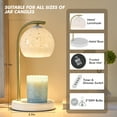 thumbnail image 2 of NATYSWAN White Glass Electric Candle Warmer with Timer, Dimmer, Adjustable Height, 2 Halogen Bulbs, 2 of 9