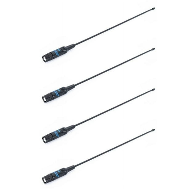 4X RH-771 Antena de Radio PortáTil de Banda Dual VHF/UHF BNC Talkie para TH-28A TK100 C150