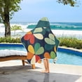 thumbnail image 3 of Yayeee Kids Hooded Towels Toddler Soft Absorbent Beach Bathing Wrap 50" x 23.5", Green Clover Pattern, 3 of 5