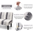 thumbnail image 2 of Eurhowing Armless Sofa Cover, Fuzzy Plush Non-Slip Futon Slipcover, Fall Winter Thick Sofa Bed Furniture Protector, Loveseat, Gray, 2 of 10