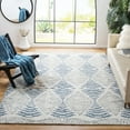 thumbnail image 2 of SAFAVIEH Kenya Lilly Diamond Wool Area Rug, Blue/Ivory, 8' x 10', 2 of 12