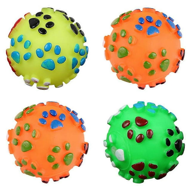 Adorable Dog Toys Set for Pet Use Vinyl Material Assorted Color 4Pcs
