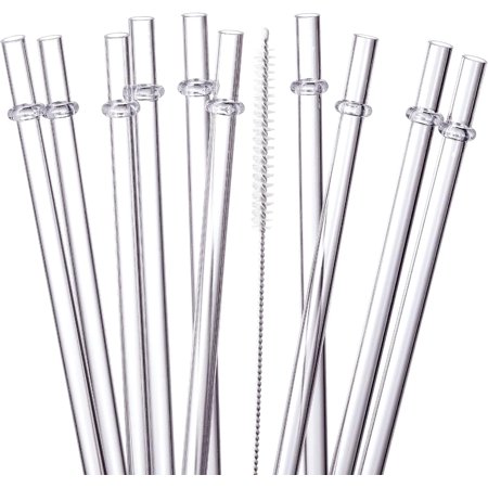 BZUEPRS 24Pcs Colorful Reusable Straws with 2 Cleaning Brushes 10.5 Inch TritanHard Plastic Straws12 Colors of Translucent Replacement Straws for 16 Ounce to 32 Ounce Mugs Cups Stanley YETI Starbucks