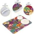 thumbnail image 4 of FREEAMG Japanese Patterns Classical Flower Dish Drying Mat for Kitchen Counter,Super Quick Absorbent Composite Sponge Dish Drying Pad,Heat Resistant Non-Slip Rack Tableware Mat, 18"x 24", 4 of 7