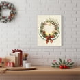 thumbnail image 3 of P&L Art Classic Christmas Wreath Canvas Wall Art, Festive Holiday Decor with Lights & Pinecones, Framed Canvas Print, 3 of 8