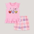 thumbnail image 2 of TOWED22 Toddler Baby Summer Outfits 2-Piece Sleeveless Tank Tops and Elastic Waist Shorts Sets Clothing Clothes(Pink,3-4 Y), 2 of 8