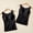 Black, variant on Women’s Seamless Sleeveless Bottoming Vest with Built-in Chest Pads for Autumn and Winter Innerwear Under Coat Black M