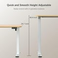 thumbnail image 3 of CQAOE Electric Height Adjustable Standing Desk 55 x 24 Inch | Sit-Stand Home Office Desk with Memory Preset, Sturdy T-Shaped Frame, Spacious Workstation for Computer & Study – Light Wood, 3 of 8