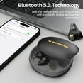 thumbnail image 3 of Monster Open Ear Headphones, Bluetooth Earbuds, HiFi high sound quality, ENC noise canceling, Clip On Earbuds for Running, Walking, Workout (Black), 3 of 8