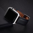 thumbnail image 5 of WFEAGL Apple Watch Series Genuine Leather Replacement Band 38mm 40mm 41mm Black/Silver, 5 of 8