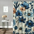 thumbnail image 2 of Autua Flowers Arts Crafts Washable Shower Curtain Set with Hooks 60"x72, 2 of 7