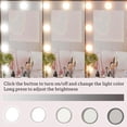 thumbnail image 6 of Rovaurx Makeup Vanity Table Set with Lighted Mirror, Makeup Vanity with Storage Shelf and 4 Drawers, for Mother's Day, Bedroom Dressing Table, Cushioned Stool & 10 LED Lights, White RSZT104WD, 6 of 7