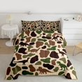 thumbnail image 2 of Feelyou Rustic Dinosaur Animal Twin Comforter Sets, Retro Brown Camo Bedding Set, 2-Piece, 2 of 8