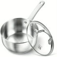 thumbnail image 1 of Bamboohart Stainless Steel Saucepan Set  1 QT/2 QT/3 QT/1+2 QT/1+2+3 QT Sauce Pan Set  Premium 18/10 Stainless Steel Milk Pot Set  Induction Saucepans  Easy To Clean & Oven Safe  All Stov, 1 of 7