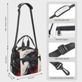 thumbnail image 2 of Uemuo Red Black Ink Style Bald Eagle Printed Lunch Bag Lunch Box Reusable Insulated Lunch Tote Bag, Leakproof Thermal Cooler Sack Food Handbags Case High Capacity, 2 of 5