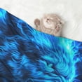 thumbnail image 2 of Naloa Blue Fire Wolf Dog Blanket, 3 Sizes Cat Blanket for Indoor Cats Large Medium Small Dog Gifts-Large, 2 of 8
