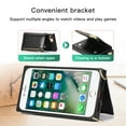 thumbnail image 5 of Dteck Crossbag Case For iPhone SE 2020 / iPhone 8 / iPhone 7 / iPhone 6, Premium PU Leather Wallet Case Credit Card Holder Stand Cover, Black, 5 of 6