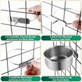 thumbnail image 3 of Parrot Feeding Cups,Happon 2 Pack Birds Food Dish,Stainless Steel Bird Feeder,Water Cage Bowls with Clamp Holder for Cockatiel Conure Budgies Parakeet Parrot Macaw Small Animal Chinchilla, 3 of 7