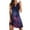 Purple, variant on Travel Dresses for Women Wrinkle Free, Mini Summer Clothes 2023 Dresses Casual Floral Printed Tank Sleeveless Dress Crewneck Loose Beach Short
