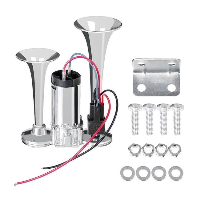 BotaniNest Trumpet Air Horn With Integrated Compressor And Motor For Truck Vehicle Loud Powerful Sound Upgrade