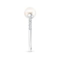 thumbnail image 3 of Angara Two Stone Freshwater Cultured Pearl Open Stackable Ring in 14K White Gold for Women (Ring Size = 9), 3 of 9