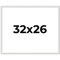32x26 Frame White Real Wood Picture Frame Width 0.75 inches | Interior Frame Depth 0.5 inches |