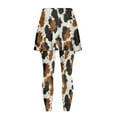 thumbnail image 5 of SCRAWLGOD Fur Cow Print Brown Black Women's Athletic Skirted Leggings Comfortable Elastic Sporty Skirt with Leggings Breathable Trendy Yoga Tennis Clothes with Pocket, L, 5 of 7