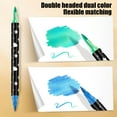 thumbnail image 4 of Foqnuq High-Brightness Two-Color Glitter Marker Pens - Pearlescent Fluorescent Art Markers, 48 Colors in 24 Pens, Non-Bleeding, Multi-Purpose for Crafting & Decor, 4 of 6