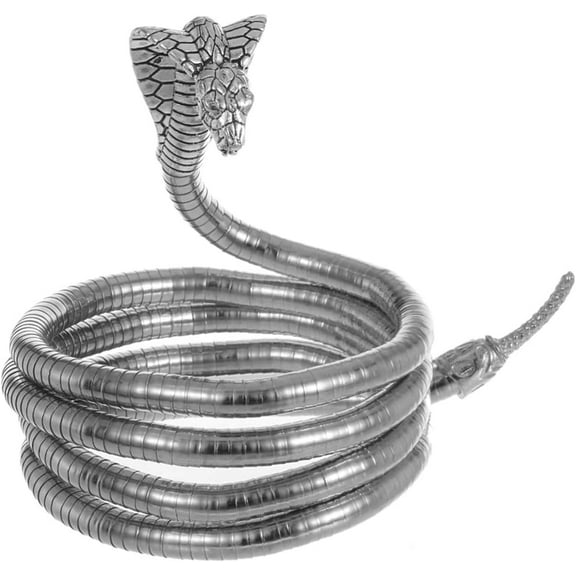 Chunky Silver Rattlesnake Choker Necklace, Adjustable Gothic Punk Hip-Hop Collar Necklace, Unique Design Statement Jewelry Gift for Women