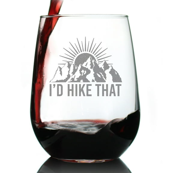 Bevvee Stemless Wine Glass 17 oz Id Hike That Outdoor Enthusiast Gifts Wine Glasses