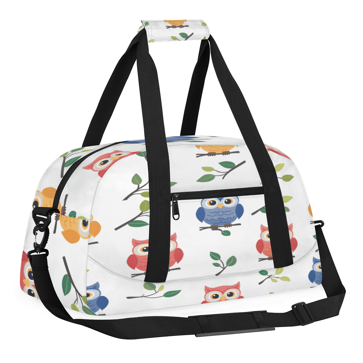 Herdesigns Owls Sports Duffle Bag for Women & Men, Gym Bag Dance Bag Overnight Bag Carry On Weekender Travel Bag