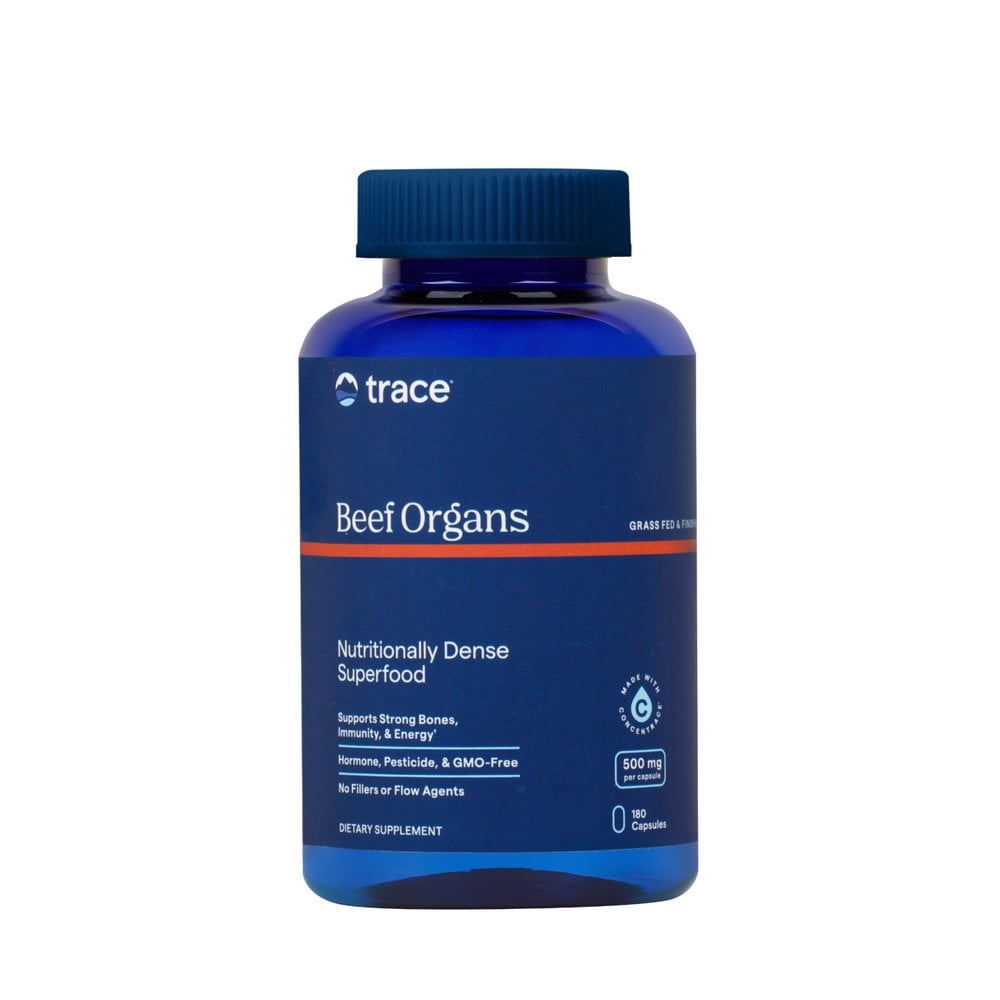 (2 pack) Trace Minerals Beef Organ Supplement for Daily Wellness, Immune System, Heart, Energy, Hair, Skin & Bone Health, 180 Count (30 Servings)
