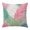 Pink, Mint, Peach, variant on Throw Pillow Covers, Orange Brown Palm Leaves Decorative Throw Pillow Covers 18x18 Inch, Summer Tropical Plants Botanical Square Linen Pillow Cases for Couch/Living Room/Sofa