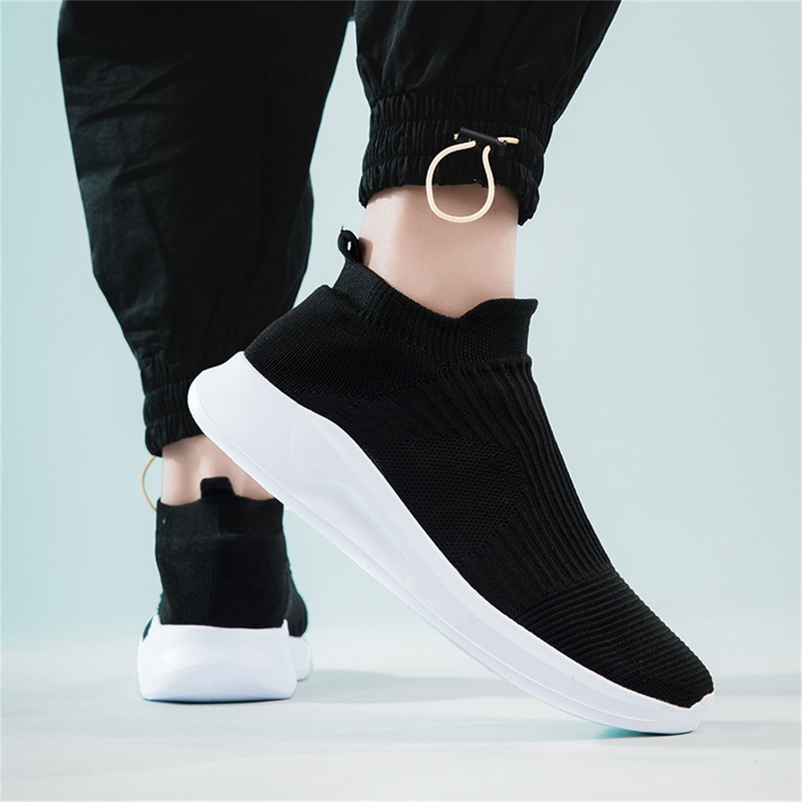 UAYOTSE Men's Casual Shoes Fashion Walking Sneakers Mesh Business Work Lightweight Soft Sole,White 43