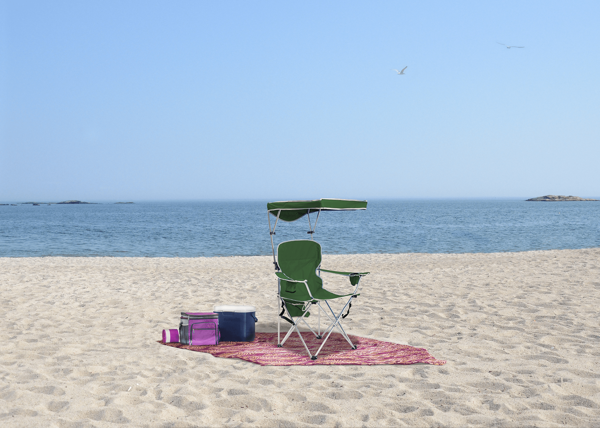 Quik Shade Full Size Folding Chair, Forest Green, Lawn Chairs - image 3 of 5