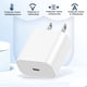 thumbnail image 3 of Herpet 20W Cargador Carga Rapida iPhone C con Cable 1M - Cargador Carga Rapida Cargador USB C, Carga, 3 of 7