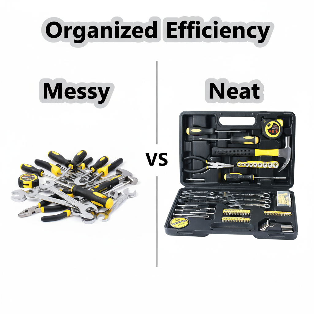 HSIAOLIN 148-Piece Household Tool Kit with Yellow Toolbox photo 8