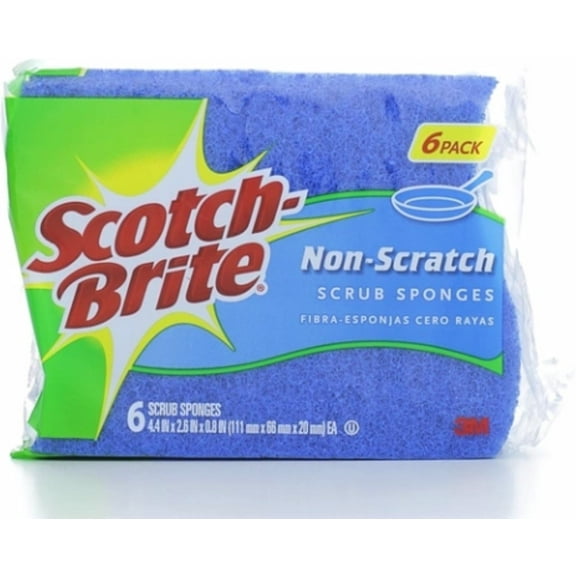 Scotch-Brite Non-Scratch Multi-Purpose Scrub Sponge 6 ea (Pack of 3)