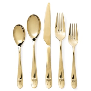 Paris Hilton 20-Piece Gold Stainless Steel Flatware Set