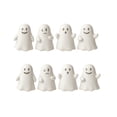 thumbnail image 2 of 8 Pack Mini White Resin Ghost Figurines Small Spooky Desktop Statues Tiered Tray Decor For Halloween Party, 2 of 3