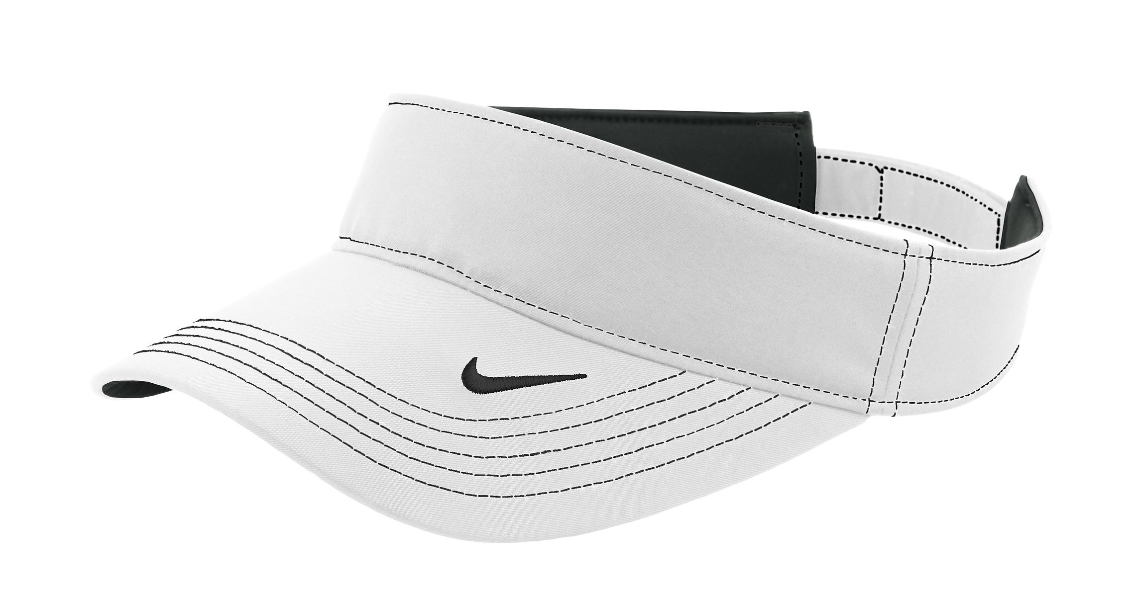 Nike Swoosh Golf Visor -White Adjustable Hook and Loop Closure - image 2 of 2