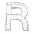 thumbnail image 2 of Romantic Iron Alphabet R Frame Wire Wreath Succulent Pot Wedding Decor, 2 of 6